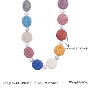 1 Piece Colorful Series White Turquoise Women's Beaded Necklaces h5 Picture2