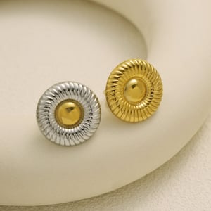 1 Piece Simple Series Casual Circle Stainless Steel  Gold Color Minimalist Rings h5 Picture5