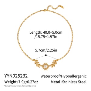 1 stuk luxe elegante roestvrijstalen dameshangerkettingen met zon h5