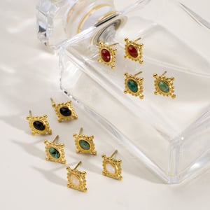1 Pair Simple  Elegant Irregular Shape Stainless Steel Women's Stud Earrings h5 Picture2