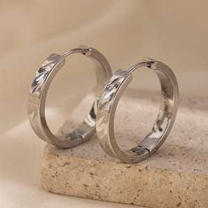 1 Pair Simple Circle Stainless Steel Gold Color Hoop Earrings h5 Picture4