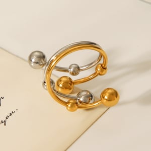 1 Stück einfache, alltägliche Statement-Ringe aus Edelstahl in gemischten Farben und Goldfarbe h5 Bild7