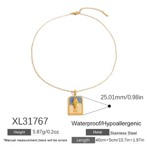 1 Piece Stainless Steel Gold Color Pendant Necklace h5 Picture2