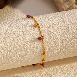 1 Piece Retro Irregular Shape Stainless Steel  Gold Color Charm Bracelet h5 Picture5
