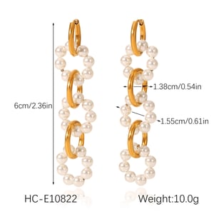 1 Pair Simple Series Daily Circle Stainless Steel  Women's Hoop Earrings h5 Picture2