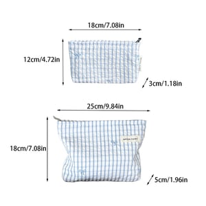 1 Piece Simple Series Sweet Strip Polyester Women's Makeup Bags h5 Picture6