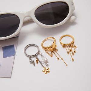 1 stuk moderne kwastjes roestvrij staal goudkleurige statement ringen h5 Afbeelding6