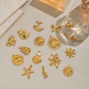 1 Piece Stainless Steel Gold Color DIY Pendant h5 Picture3