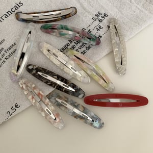 1 Pair Simple Series Retro Mixed Color Acetate Women's Hair Clips h5 Picture2