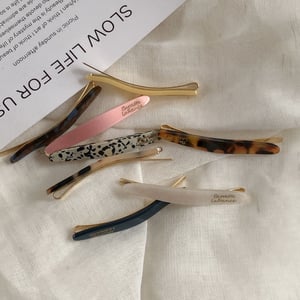 1 Piece Retro Daily Oval Cellulose Acetate Sheet Women's Hair Clips h5 Picture3