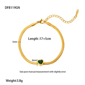 1 Pair Romantic Series Classic Heart Stainless Steel  Chain Bracelets h5