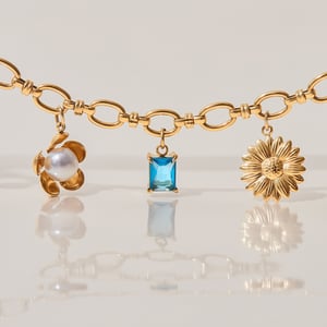 1 Piece Retro Rectangular Stainless Steel Gold Color Women's Charm Bracelets h5 Picture8