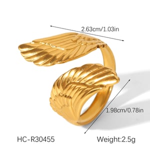 1 Piece Mixed Gold Color & Silver Colors Stainless Steel Gold Color Statement Rings h5 Picture2