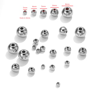 1 Piece DIY Beads Stainless Steel Jewelry Charms h5 Picture5
