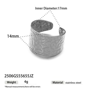 1 Piece Stainless Steel Gold Color Statement Ring h5 