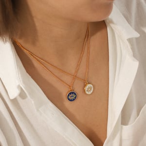 1 collar con colgante de ojo de diablo de acero inoxidable para mujer h5 Imagen3