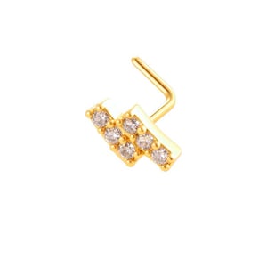 1 Stück Nasenstecker in Kupfer-Gold-Farbe mit Zirkonia h5
