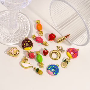 Three Dimensional Cute Fruit Series Stainless Steel DIY Pendant h5 Picture4