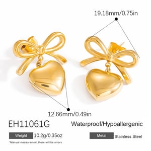 1 Pair Flower Stainless Steel  Women's Stud Earrings h5 Picture2