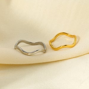 1 Pair Simple  Daily Geometric Stainless Steel Women's Rings h5 Picture4
