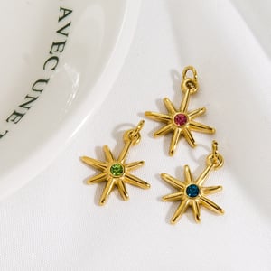 1 Stück einfache DIY Casual unregelmäßige Form Edelstahl Damen Anhänger h5 Bild2