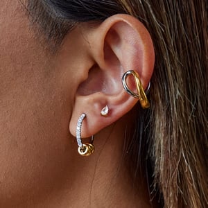 1 Pair Simple Circle Stainless Steel Gold Color Women's Hoop Earrings h5 Picture2