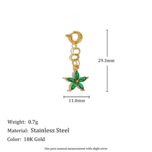 1 Piece Heart Stainless Steel Gold Color Pendant h5