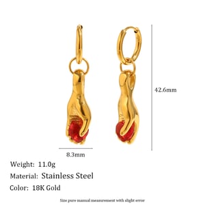 1 Pair Romantic Cute Love Shape Stainless Steel  Women's Drop Earrings h5 Picture4