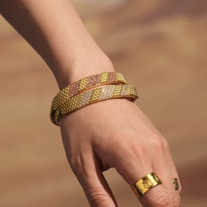 1 Piece Classic Circle Stainless Steel Gold Color Women's Bangles h5 Picture5