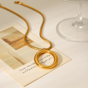 1 Piece Irregular Shape Stainless Steel  Gold Color  Women's Pendant Necklaces h5 Picture5