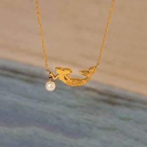 1 Piece Simple Fish Stainless Steel  Women's Pendant Necklaces h5 Picture5