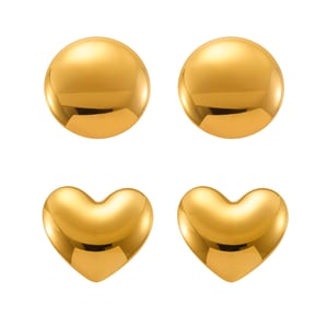 1 Pair Minimalist Heart Stainless Steel Gold Color Women's Stud Earrings h5 Picture6