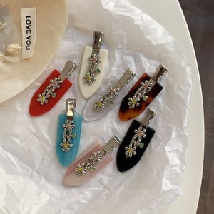 1 Pair Classic Series Sweet Flower Acetate Women's Hair Clips h5 Picture4
