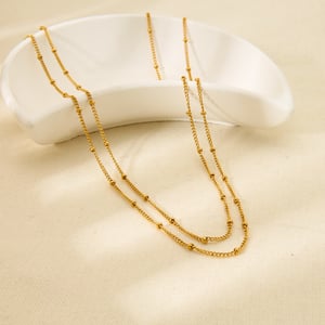 Einfache und stilvolle DIY goldfarbene Edelstahlketten h5 Bild2