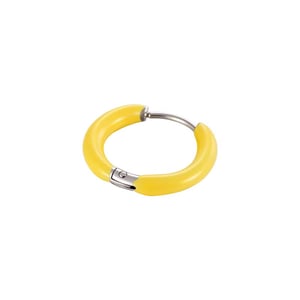 1 Piece Bright-colored Circle Stainless Steel Women's Hoop Earrings h5