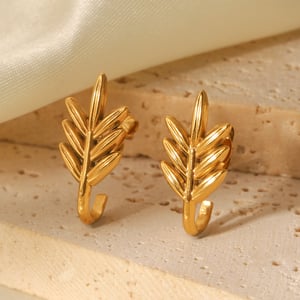 1 Pair Simple  Plant Stainless Steel  Women's Stud Earrings h5 Picture7