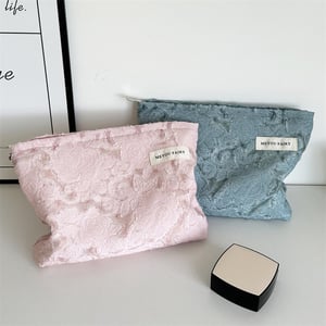 1 Piece Romantic Series Sweet Solid Color Polyester Women's Makeup Bags h5 Picture5