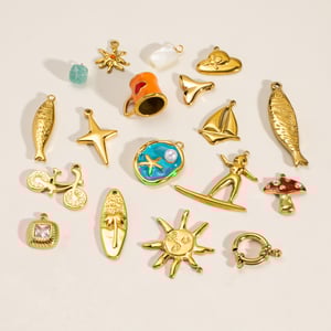 1 Piece Cute DIY Heart Figure Fish Stainless Steel  Women's Pendants h5 Picture2
