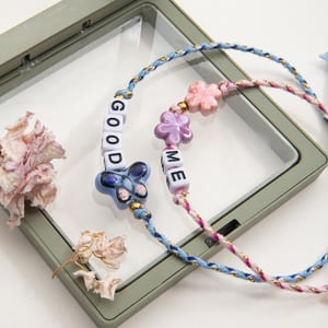 1 Piece Sweet Letter Colorful Stainless Steel Women's Beaded Bracelets h5 Picture7
