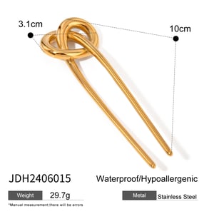 1 Piece Twisted Stainless Steel twisted Hairpin h5