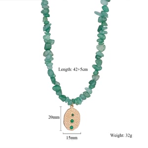 1 Piece Ethnic Series Elegant Beads Gold Color Women's Beaded Necklaces h5 Picture2