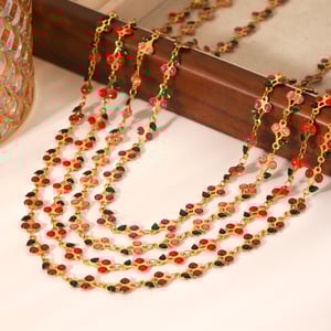 Sweet Plant Stainless Steel  Gold Color  Women's Chain Necklaces h5 Picture4