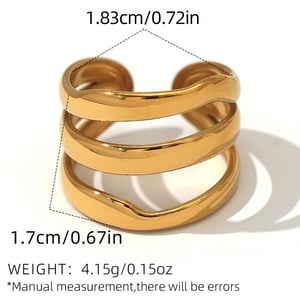 1 Piece Simple Casual Circle Stainless Steel   Gold Color  Minimalist Rings h5 Picture2