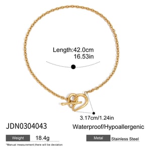 1 Piece Simple Irregular Shape Twist Stainless Steel Gold Color Women's Chain Necklaces h5 Picture2