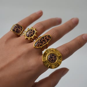 1 Piece Simple Irregular Shape Stainless Steel  Gold Color Women's Statement Rings h5 Picture3