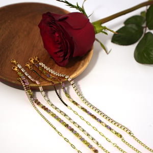1 Piece Simple Patchwork Rectangle Stainless Steel Women's Chain Bracelets h5 Picture6
