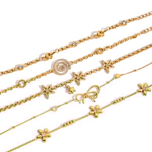 1 Piece Sweet Bow Knot Stainless Steel Gold Color Women's Charm Bracelets h5 Picture7