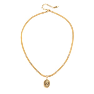 1 Piece Vintage Figure Stainless Steel Gold Color Women's Pendant Necklaces h5