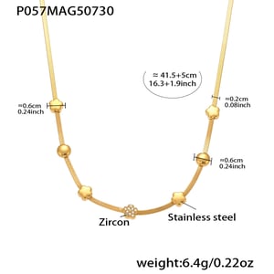 1 Piece Luxurious Star Stainless Steel Gold Color Women's Pendant Necklaces h5