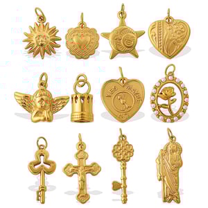 1 Piece Heart Stainless Steel Gold Color DIY Pendant h5 Picture4